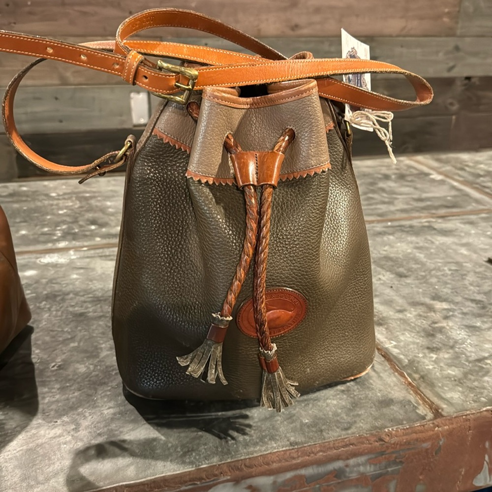 Vintage Authentic Dooney & Bourke Drawstring Bucket Bag